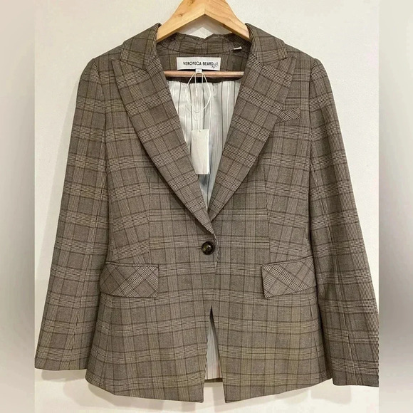 Veronica Beard Dickey Long Tailored plaid Jacket/ blazer US 4 - Picture 6 of 14